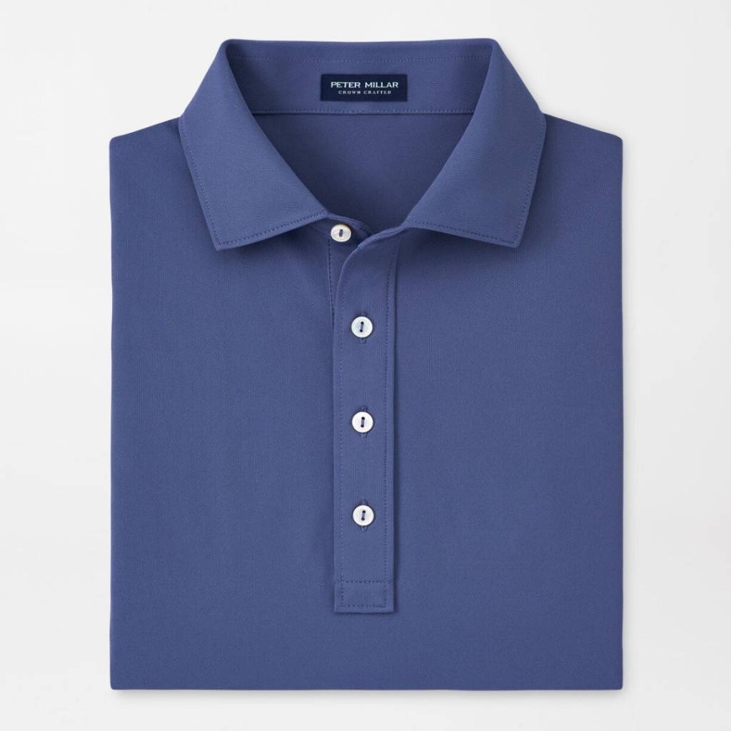 Peter Millar Crown Crafted Soul Performance Mesh Polo Blue Mens Size Xxl